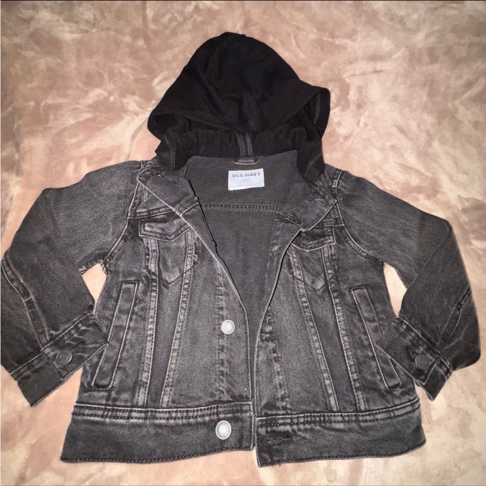 Old Navy Black Jean Jacket Classic Denim Style